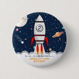 Dos el botón Fiesta del segundo cumpleaños del bar