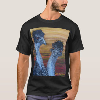 Dos Emus ennegrecen la camiseta