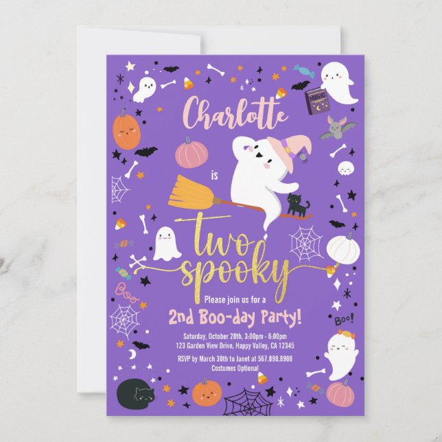 Dos espeluznantes Chicas Fiesta de Halloween de cu (Anverso)