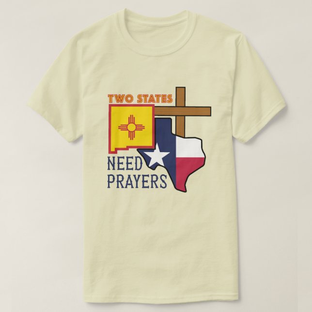Dos Estados necesitan camiseta de oraciones (Diseño del anverso)