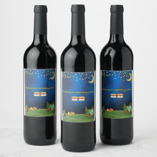 Dos etiquetas de vino Baby Shower