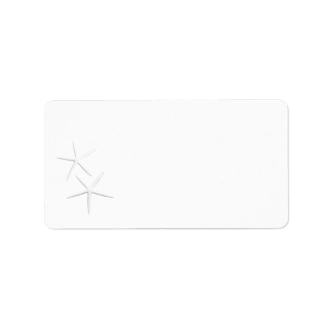 Dos etiquetas Starfish, Blank Address (Frente)