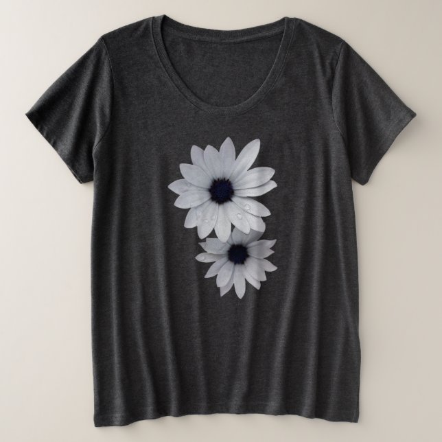 dos flores blancas (Anverso del diseño)