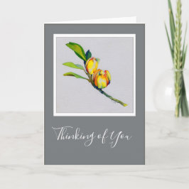 Dos flores en una tarjeta doblada 5x7