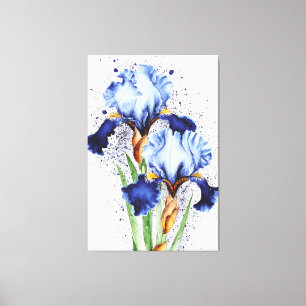*~* Dos Flores Iris Arte Pintura de Iris AP84