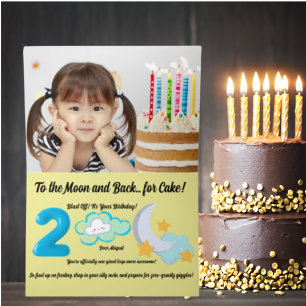 Dos Foto de la Luna Cumpleaños de Niños