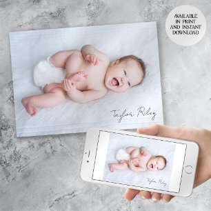 Dos fotos gracias Invitación bebé