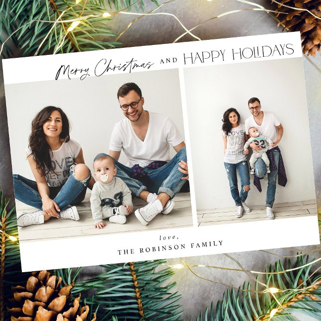 Dos fotos minimalistas Feliz Navidad (Subido por el creador)