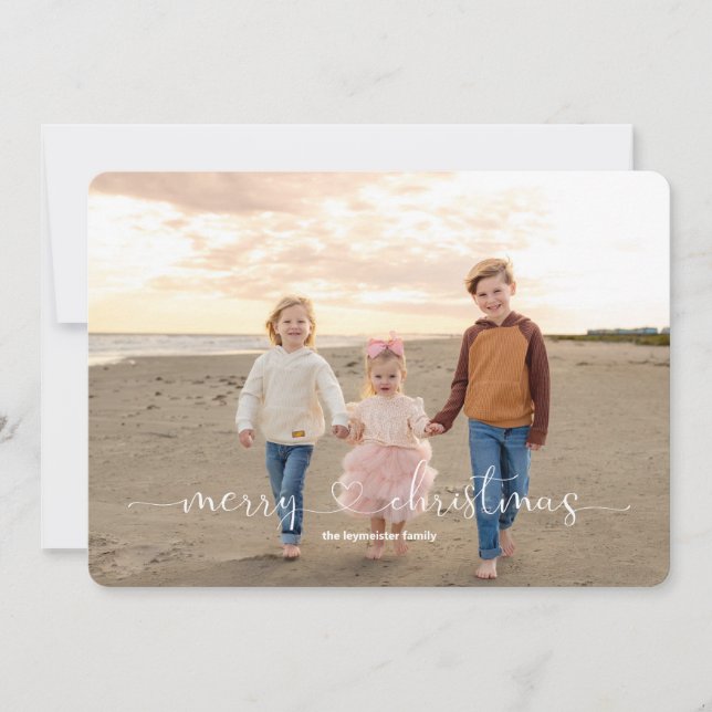 Dos fotos simplemente tarjeta de vacaciones plana  (Anverso)