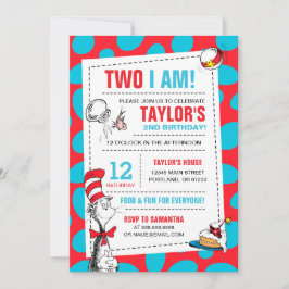 Dos | Gato en la invitación de cumpleaños del Gorr