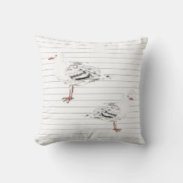 Dos gaviotas bordean el Cojín decorativo Cushion
