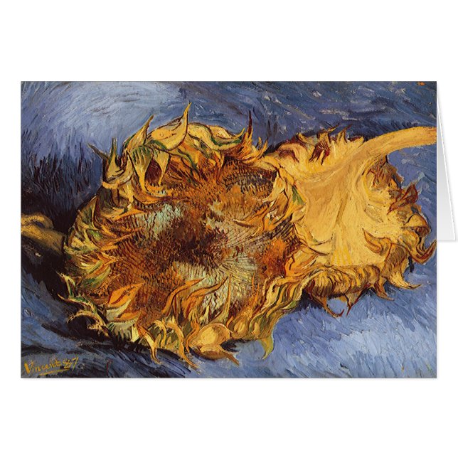 Dos girasoles cortados por Vincent van Gogh (Anverso (Horizontal))