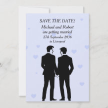 Dos Grooms Flat Guardar la tarjeta de fecha