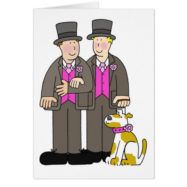 Dos Grooms y su Personalizado de perro (Frente)