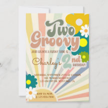 DOS GROOVY, 2DO CUMPLEAÑOS, SOL, Invitación