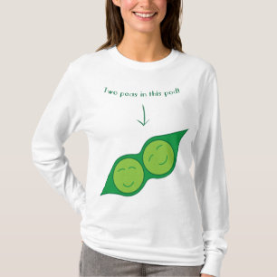 "Dos guisantes en camiseta de maternidad del