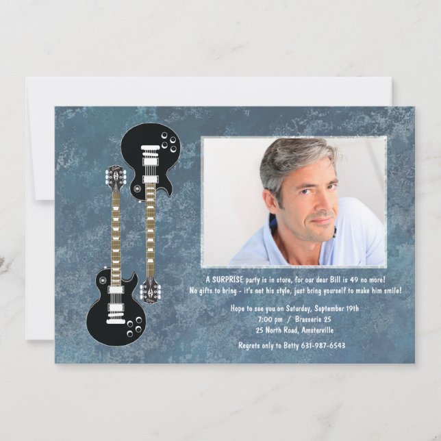 Dos Guitars Sorpresa Invitación a la Foto (Anverso)