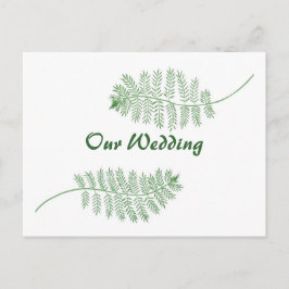 Dos Helechos Verdes Nuestras Tarjetas de Boda Post