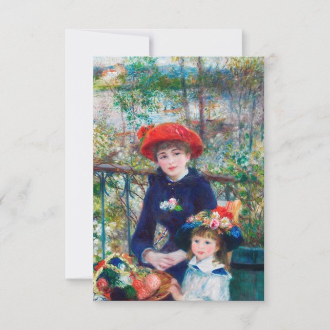 Dos hermanas - Pintura impresionista de Renoir 188 (Anverso)