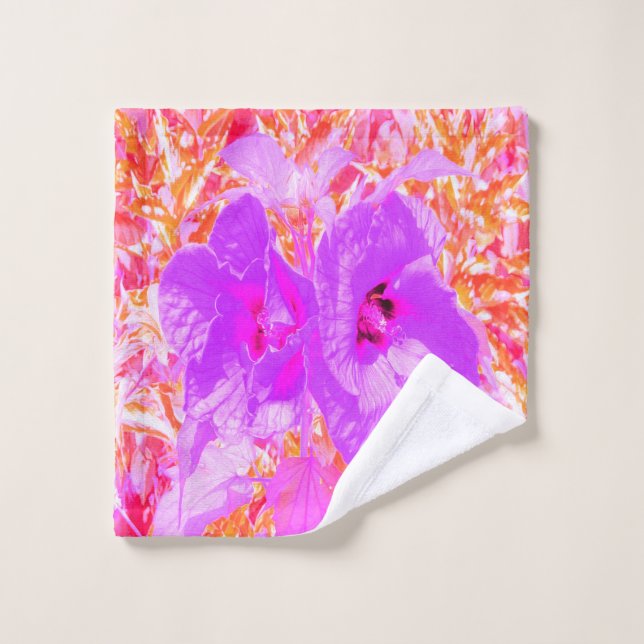 Dos hibiscus loco de ciruela morada y caliente en  (Toallita)