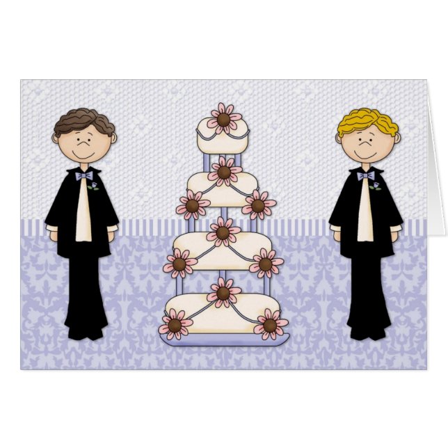 Dos hombres y una torta Boda (Anverso (Horizontal))