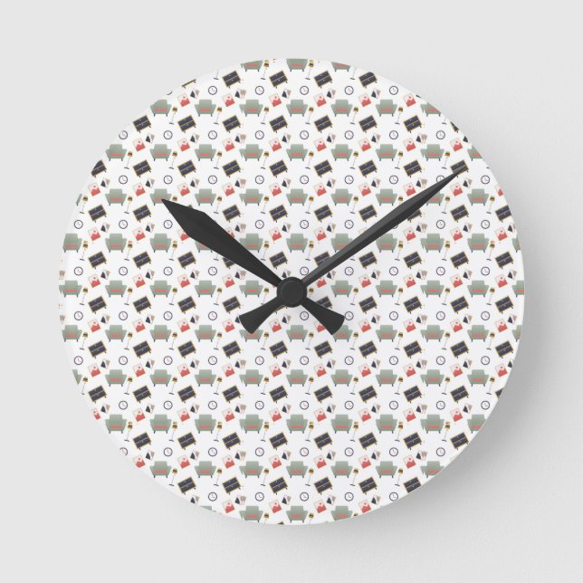 Dos imágenes de un reloj de pared redondo con mane (Anverso)