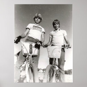 Dos impresión sujeta del vintage BMX (puede