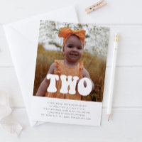 Dos - Invitación al cumpleaños de Groovy Photo