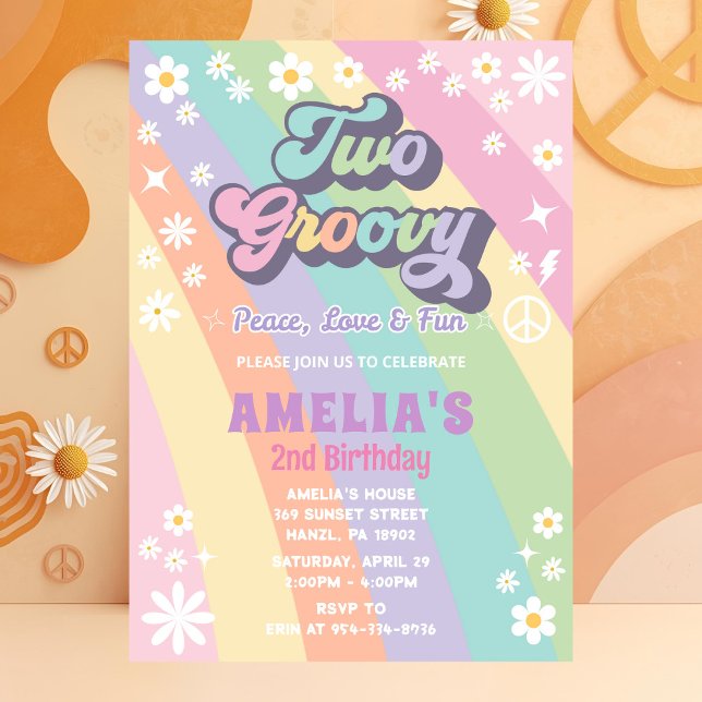 Dos invitación de cumpleaños groovly (Subido por el creador)