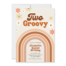 Dos invitación de cumpleaños Groovy