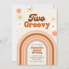 Dos invitación de cumpleaños Groovy
