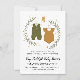 Dos invitaciones a Baby Shower