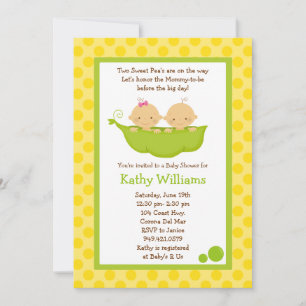 Dos invitaciones a Baby Shower