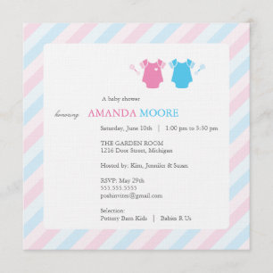 Dos invitaciones a Baby Shower