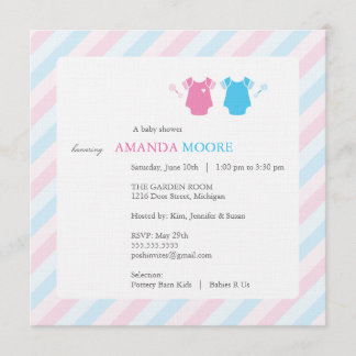 Dos invitaciones a Baby Shower