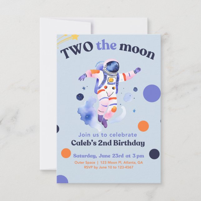 Dos invitaciones a la fiesta de cumpleaños de la l (Anverso)