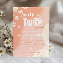 Dos invitaciones de cumpleaños a Groovy Daisy