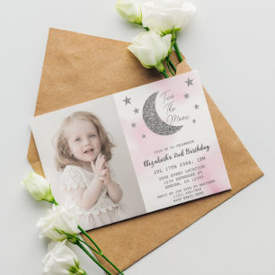 Dos invitaciones de cumpleaños a la Luna
