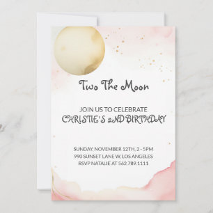 Dos invitaciones de cumpleaños a la luna por segun