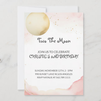 Dos invitaciones de cumpleaños a la luna por segun