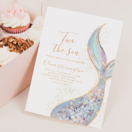 Dos invitaciones de cumpleaños a la sirena marina