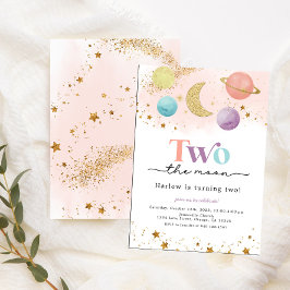 Dos invitaciones de cumpleaños al espacio exterior