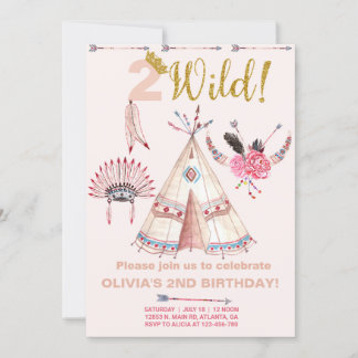 Dos invitaciones de cumpleaños de chicas salvajes