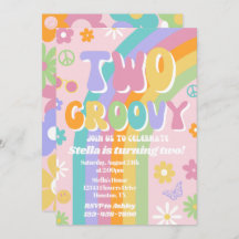 Dos invitaciones de cumpleaños de Groovy