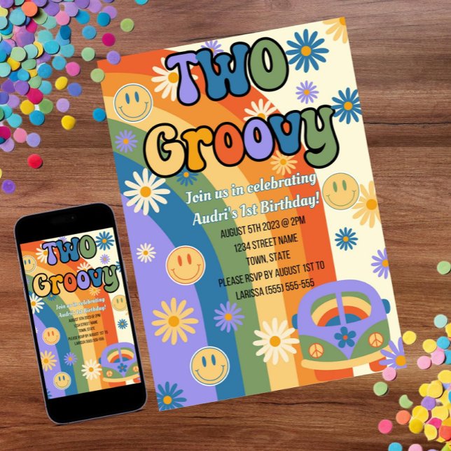 Dos invitaciones de cumpleaños de Groovy (Subido por el creador)