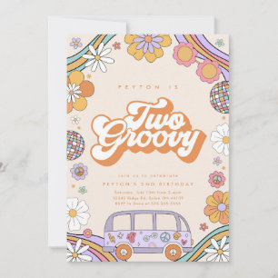 Dos invitaciones de cumpleaños de Groovy