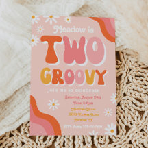 Dos invitaciones de cumpleaños de Groovy | Cumplea