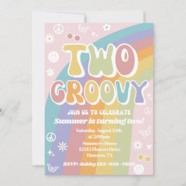 Dos invitaciones de cumpleaños de Groovy | Cumplea