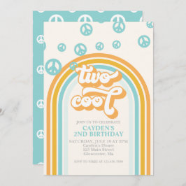 Dos invitaciones de cumpleaños de Guay Retro Boy