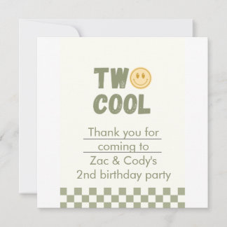 Dos invitaciones de cumpleaños gemelos Guay - Edit